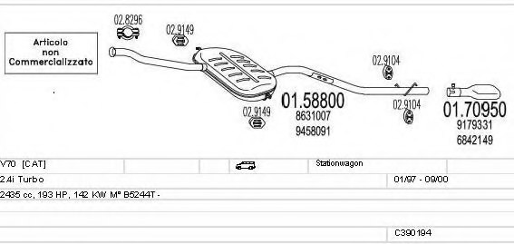 MTS C390194003288 Exhaust System